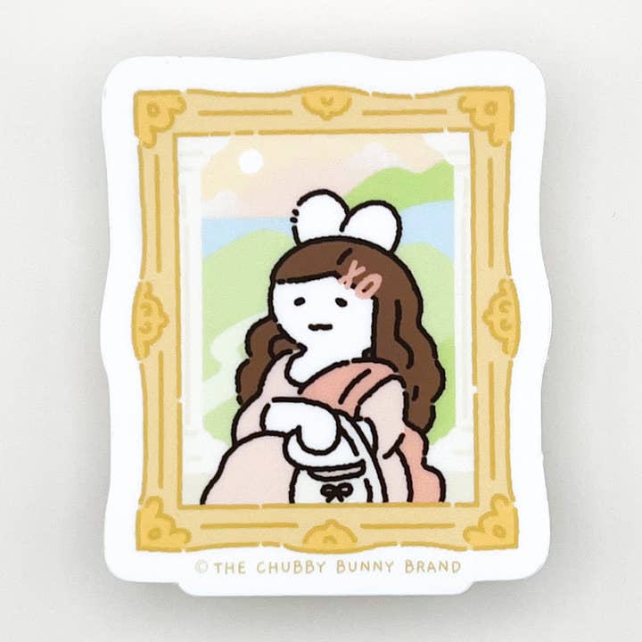 The Mona Lisa Vinyl Sticker for wholesale by The Chubby Bunny Brand