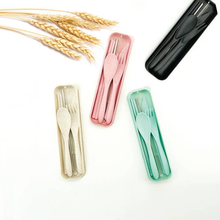 DM Merchandising - Wholesale Assorted Cutlery Set - Krumbs Kitchen Against the Grain Wheat Straw Utensils