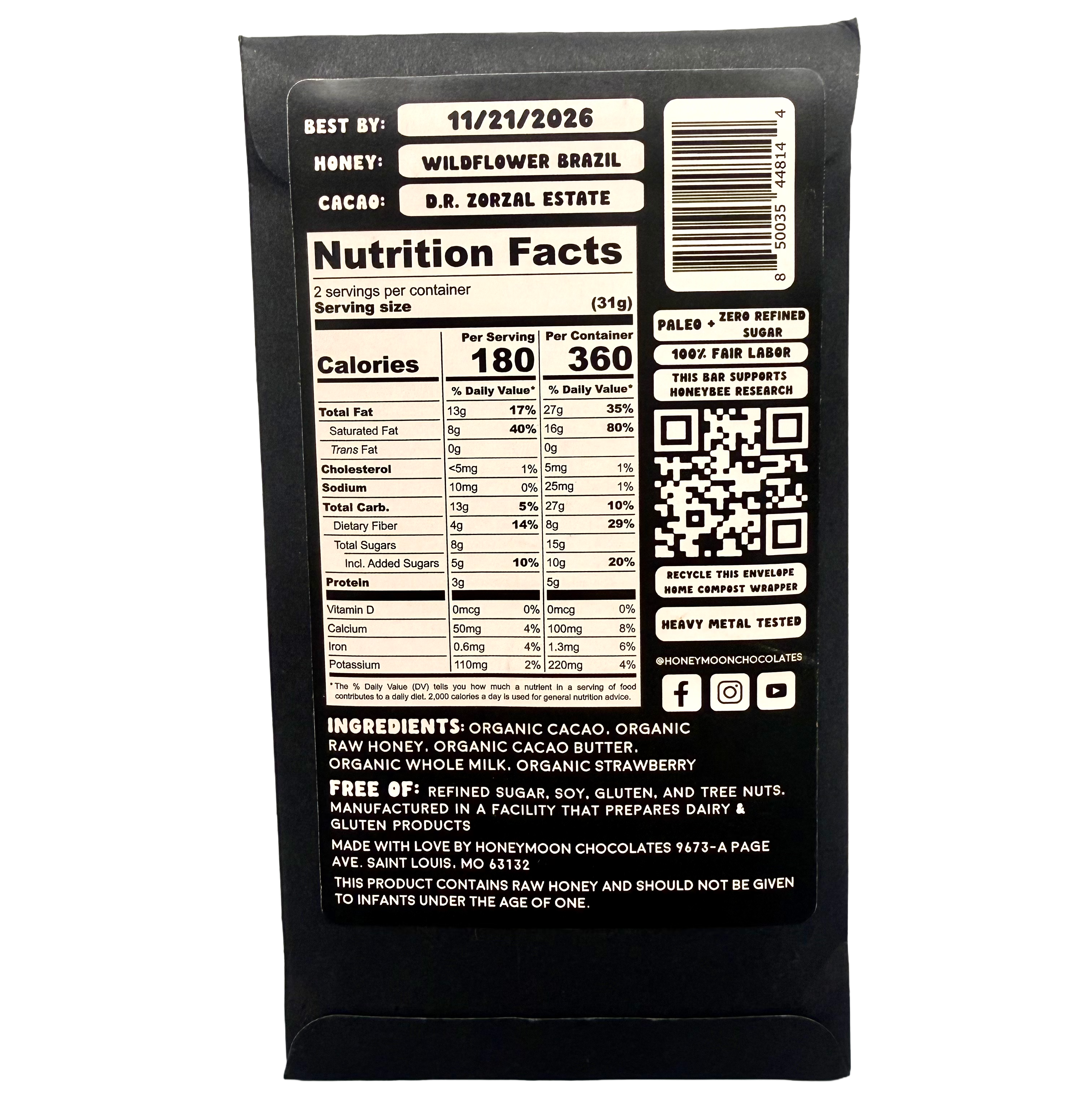 Honeymoon Chocolates - Wholesale Chocolate Bar - Strawberry Milk Chocolate1