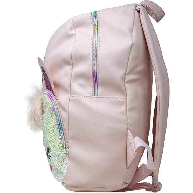 Funky Junque - Wholesale Backpack - Kids - Girl's Pink/Sequin Unicorn Backpack