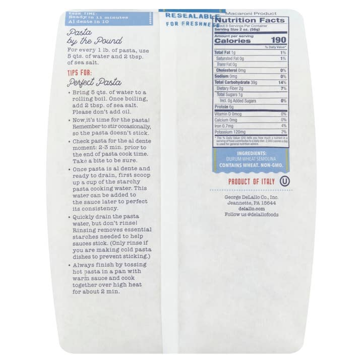 Delallo - Wholesale Pasta - Pasta Shells (Conchiglie)1