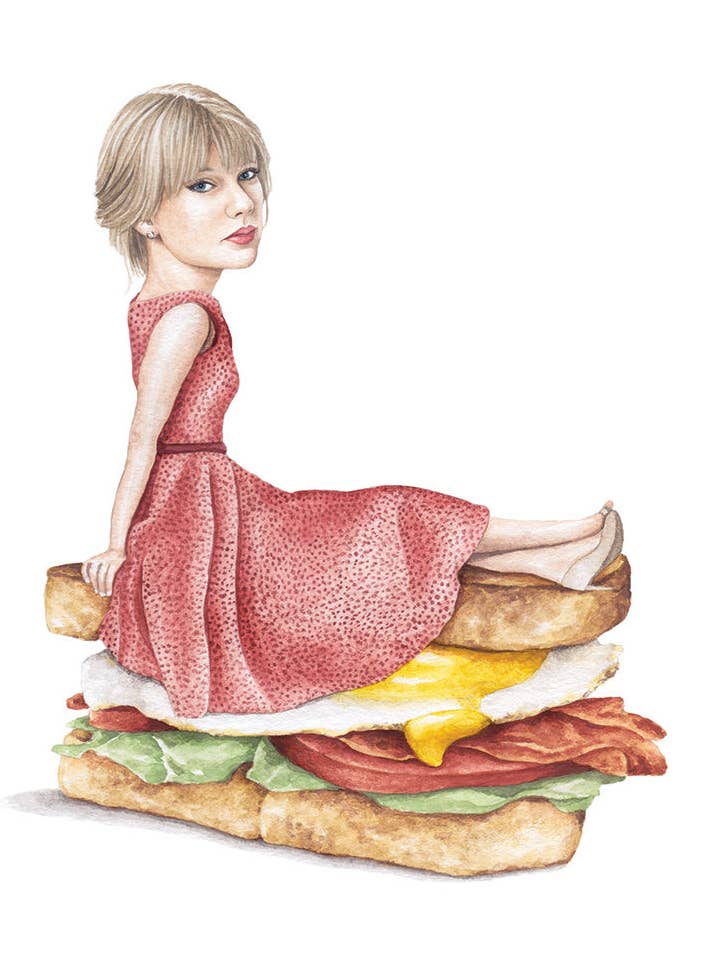 Taylor Swift - Watercolor Print for wholesale by Celebs on Sandwiches