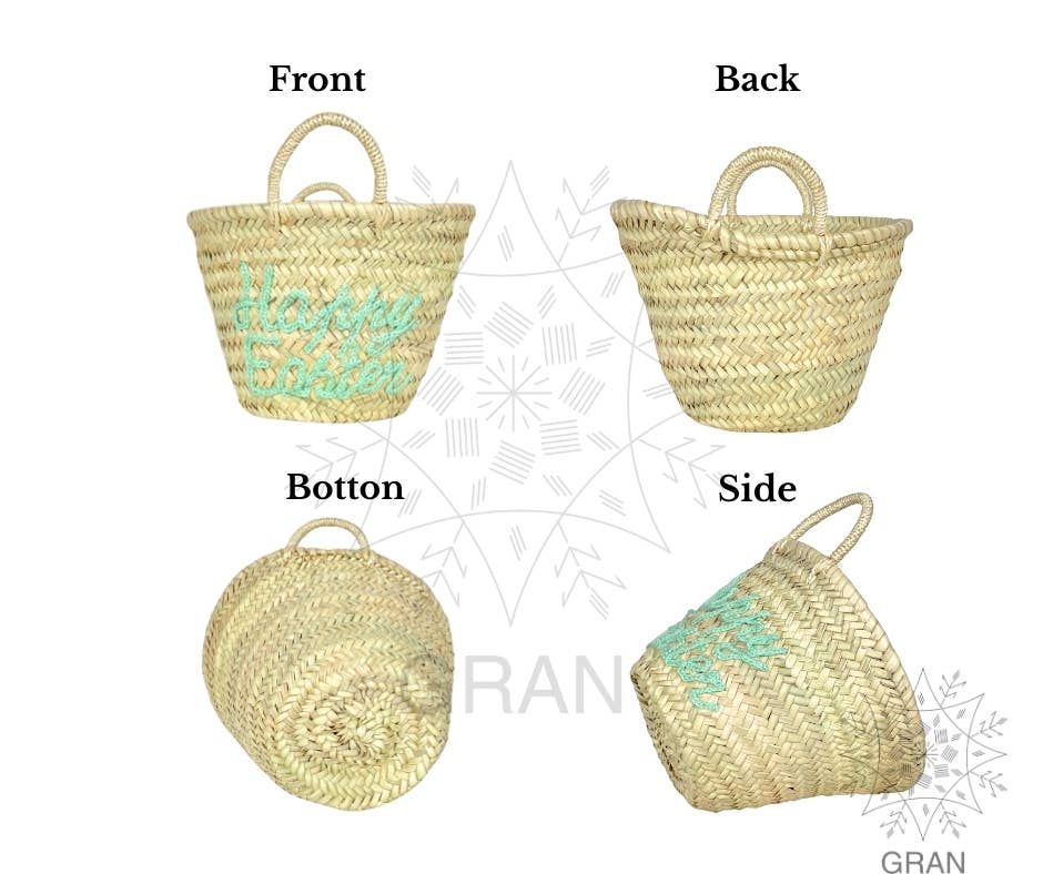 Gran Wholesale – wholesale Basket – Happy easter basket, Easter Gift Bag, Monogram Easter Straw16