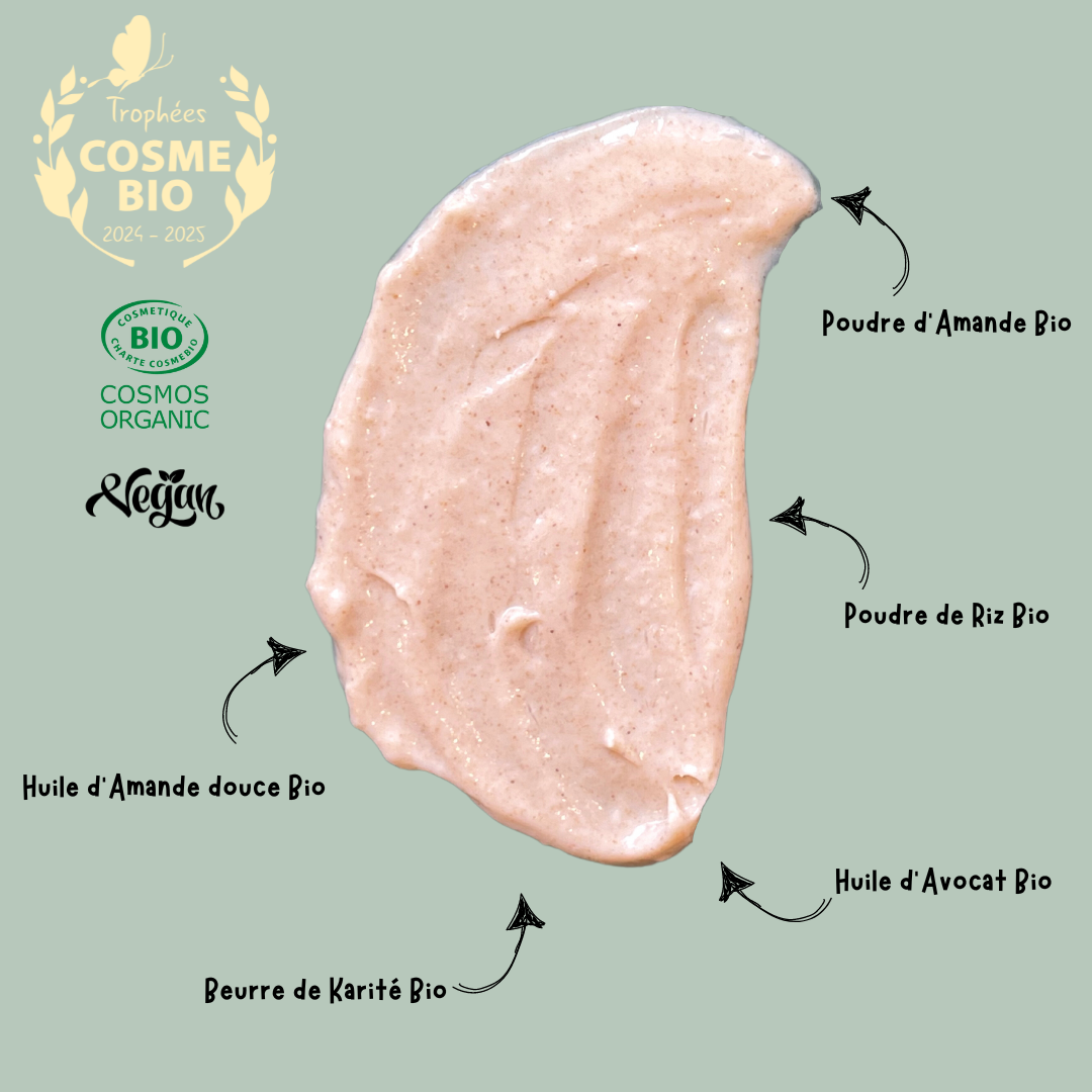 Cocoon’Essence - Wholesale Facial Exfoliant/Scrub - Certified organic sweet almond scrub cream1