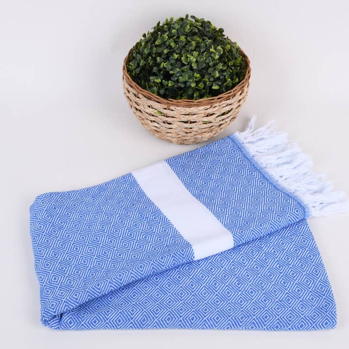 Organic Turkish Towels - Wholesale Beach Towel - Custom Beach Towel, Personalized Diamond Towel4