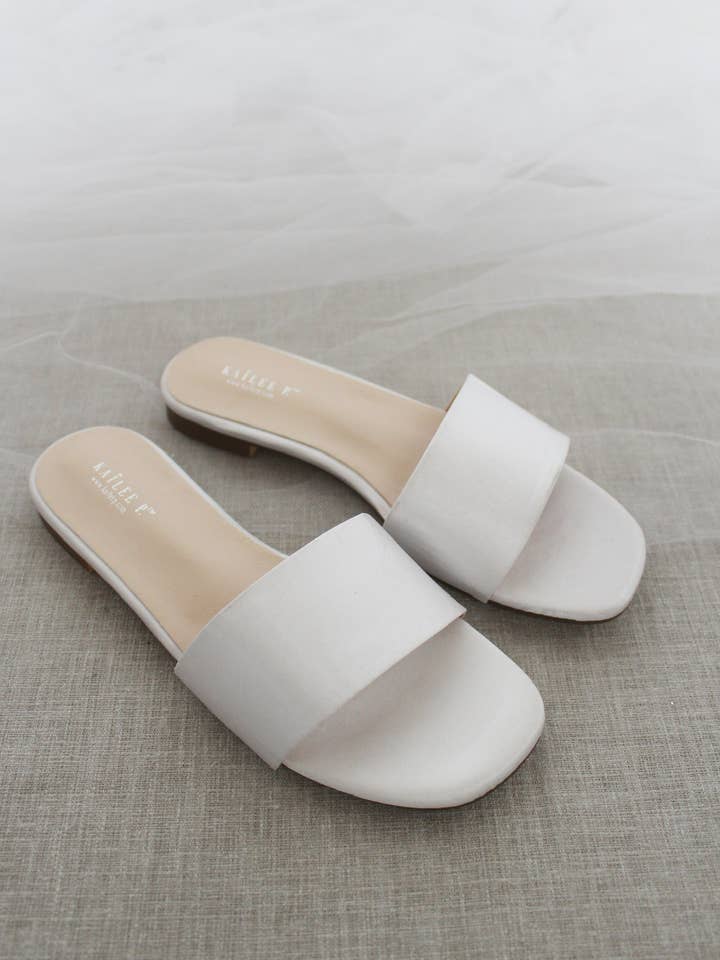 Satin Slip on Sandals for wholesale by Kailee P.