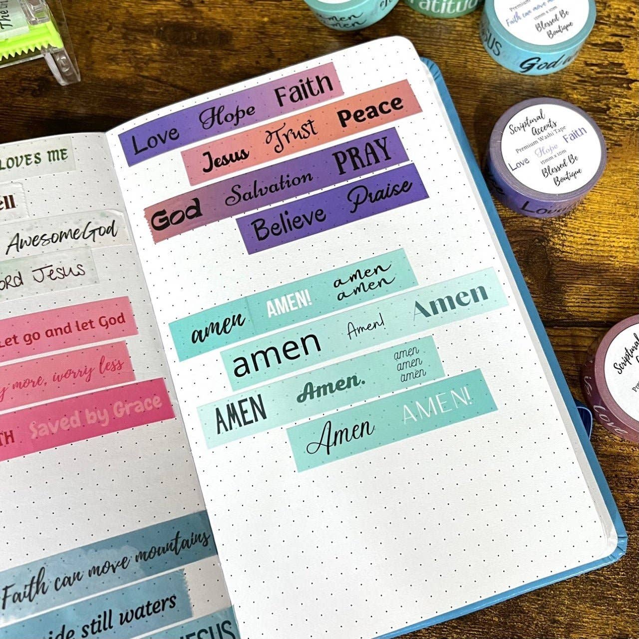 Blessed Be Boutique - Wholesale Washi Tape - Scriptural Accents Washi Tape - Big Set of 114