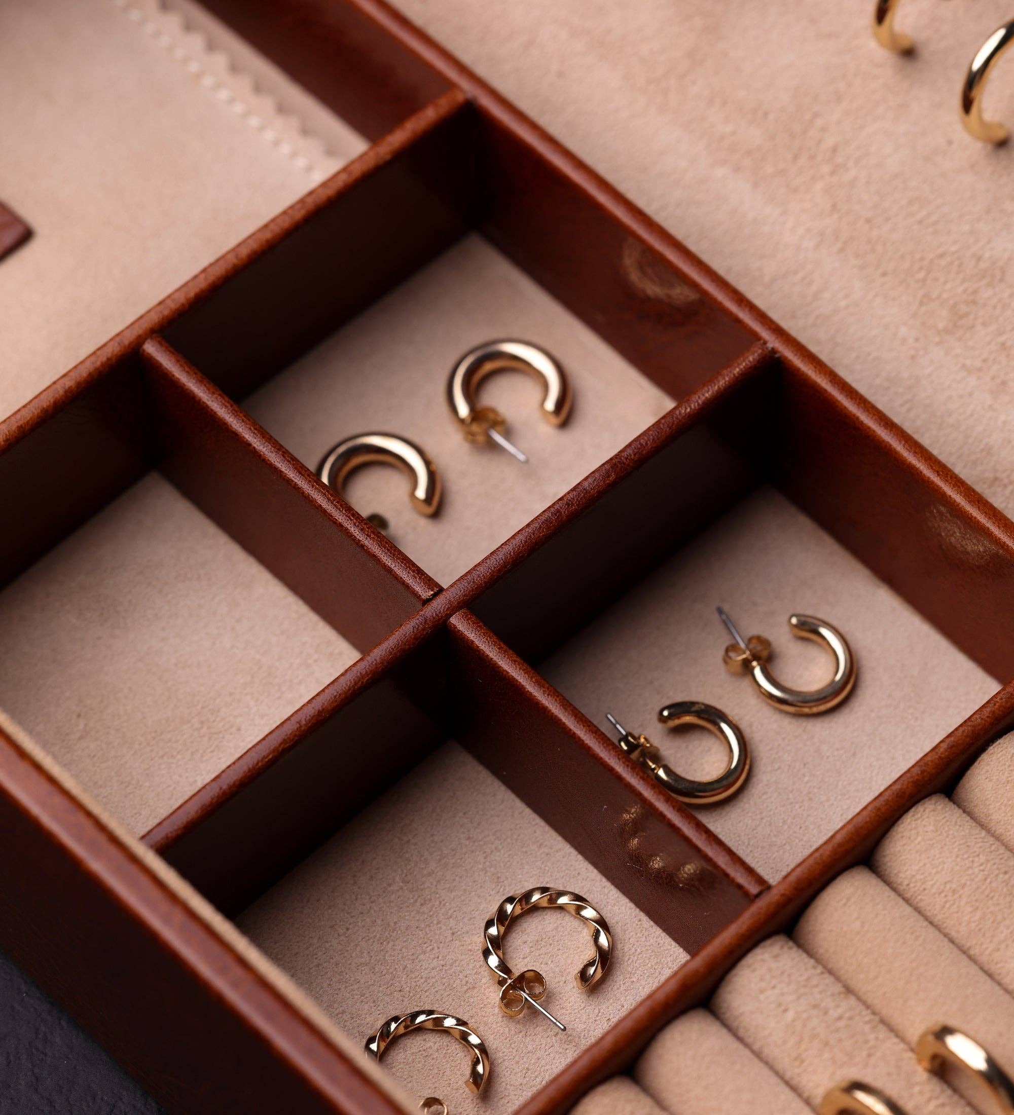 Time Resistance - Wholesale Jewelry Box/Organizer - Womens Leather Jewelry Box Accessory Box - The Line of Beauty6