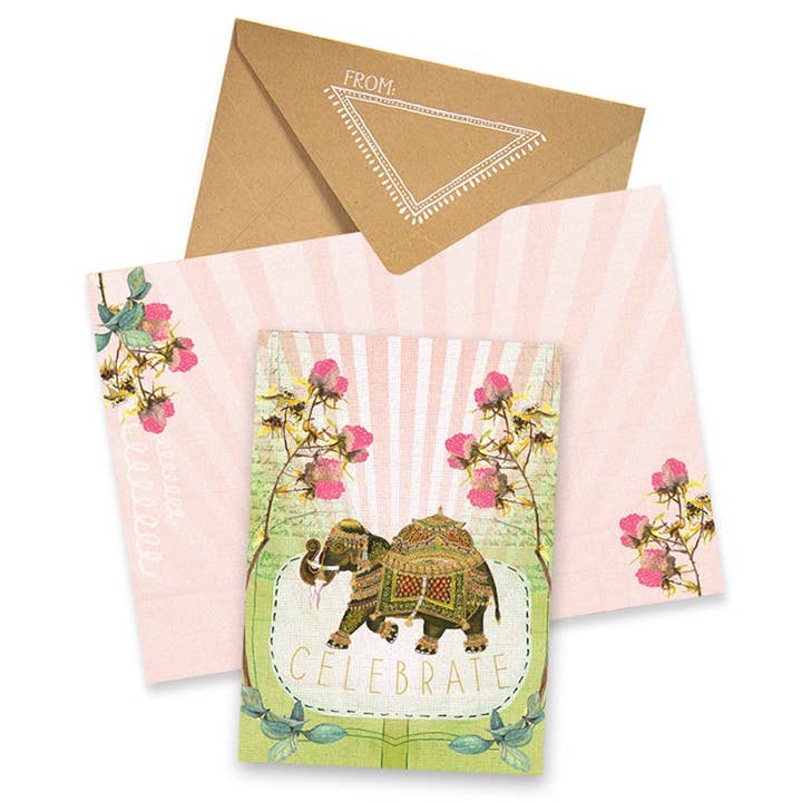 PAPAYA - Wholesale Everyday Greeting Card - Greeting Card - Fancy Elephant Celebrate1