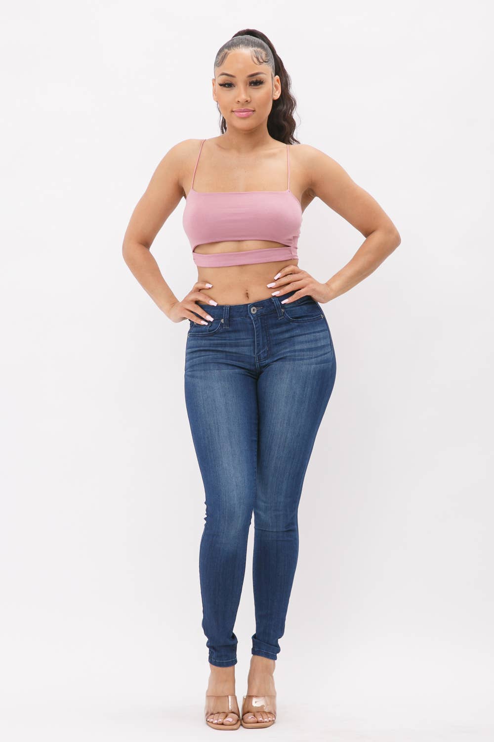 Julia by LoveJ - Wholesale Knit Top - Women's - Front Cutout Detail Crop Top10