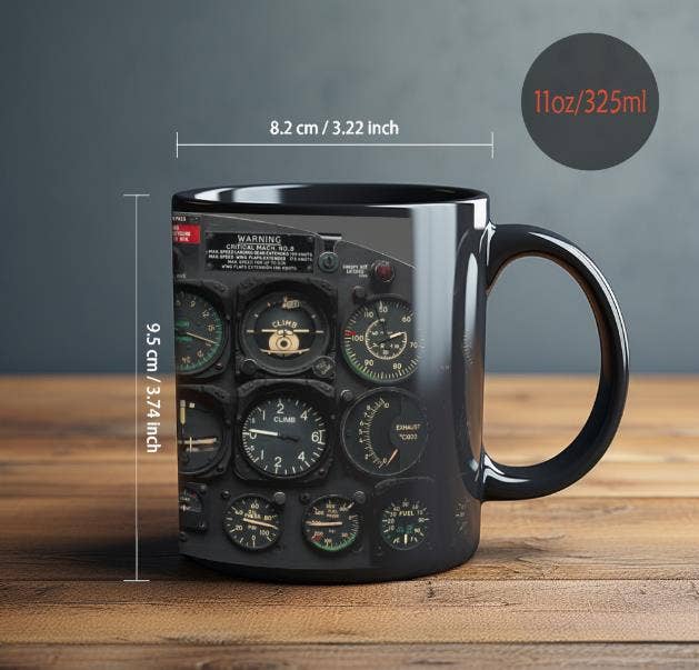 Fiona Accessories - Wholesale Koffiemok - Vliegtuig Dashboard Luchtvaart Piloot Favoriete Koffiemok Cadeau1