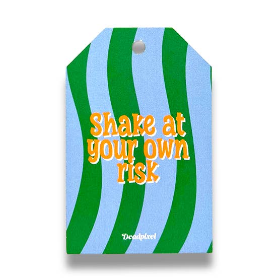 Etiqueta de regalo - Agítalo bajo tu propio riesgo para venta al por mayor de Deadpixel