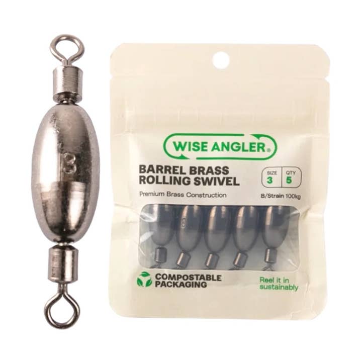 Barrel Brass Weight Rolling Swivel for wholesale by WISE ANGLER