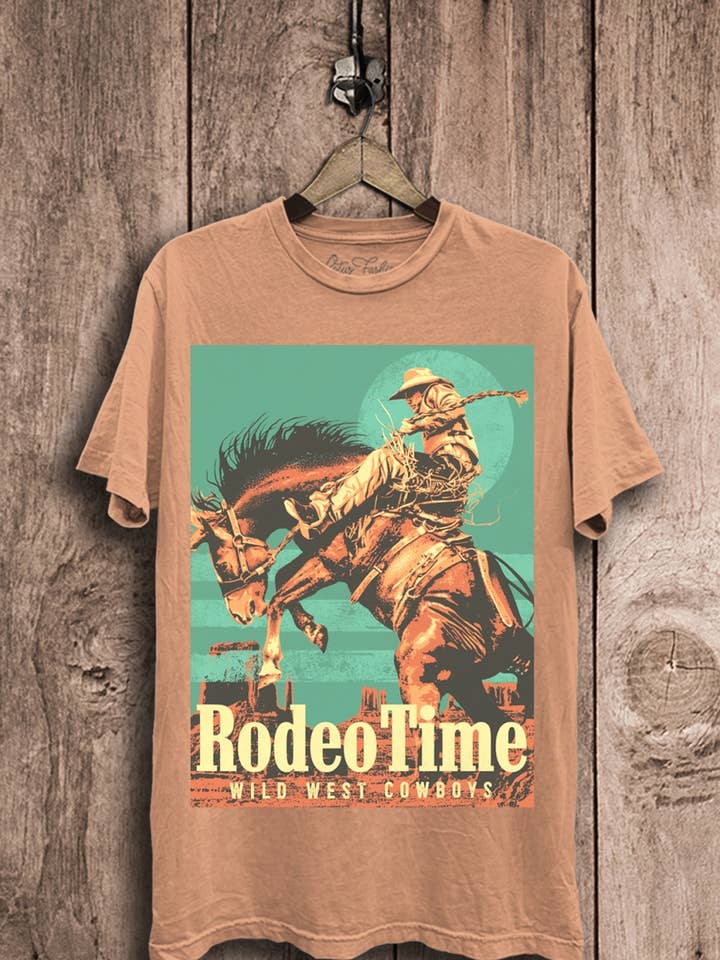 Lotus Fashion Collection - Wholesale T-Shirt (Graphic) - Women's - Rodeo Time Wild West Cowboys Graphic Top4
