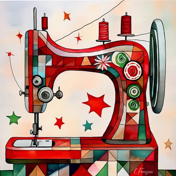 Coffret de Collection Machine Pageant Deluxe 12 Cartes pour la vente par Quiltberry Farm