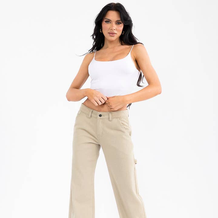 1637HP- Viscose denim wide-leg multi-pocket jeans for wholesale by IWT Brands