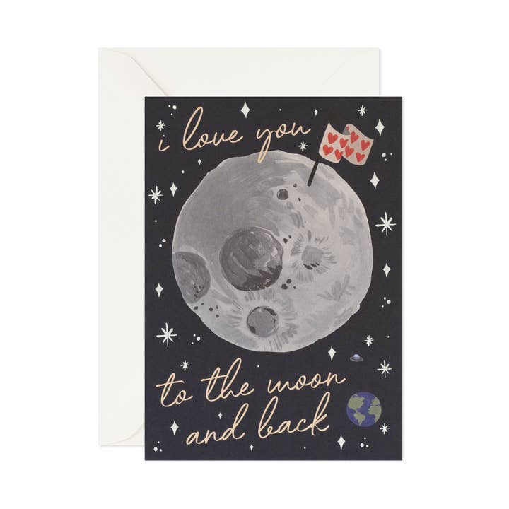 Day One Paper Co. - Wholesale Love Card - Bestseller Love Card "To The Moon & Back"0
