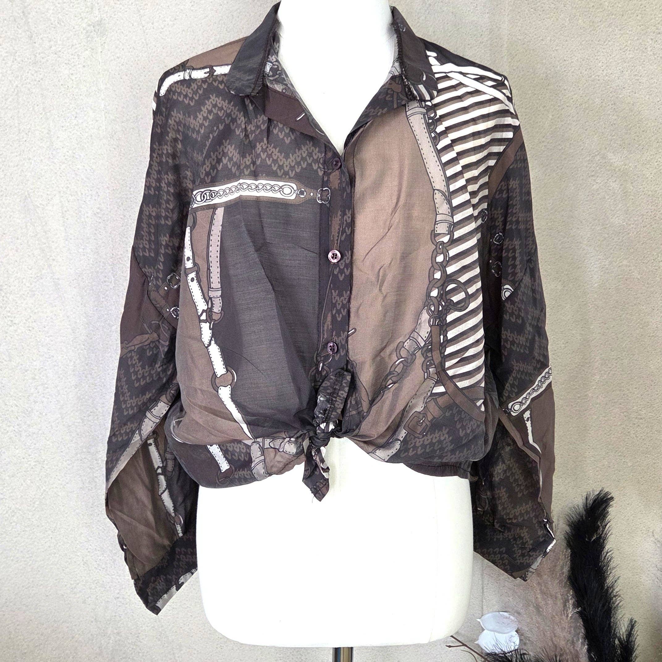 Tempest Designs - Wholesale Button Down Shirt - Women's - Semi sheer designer inspired classy shirt (M)0