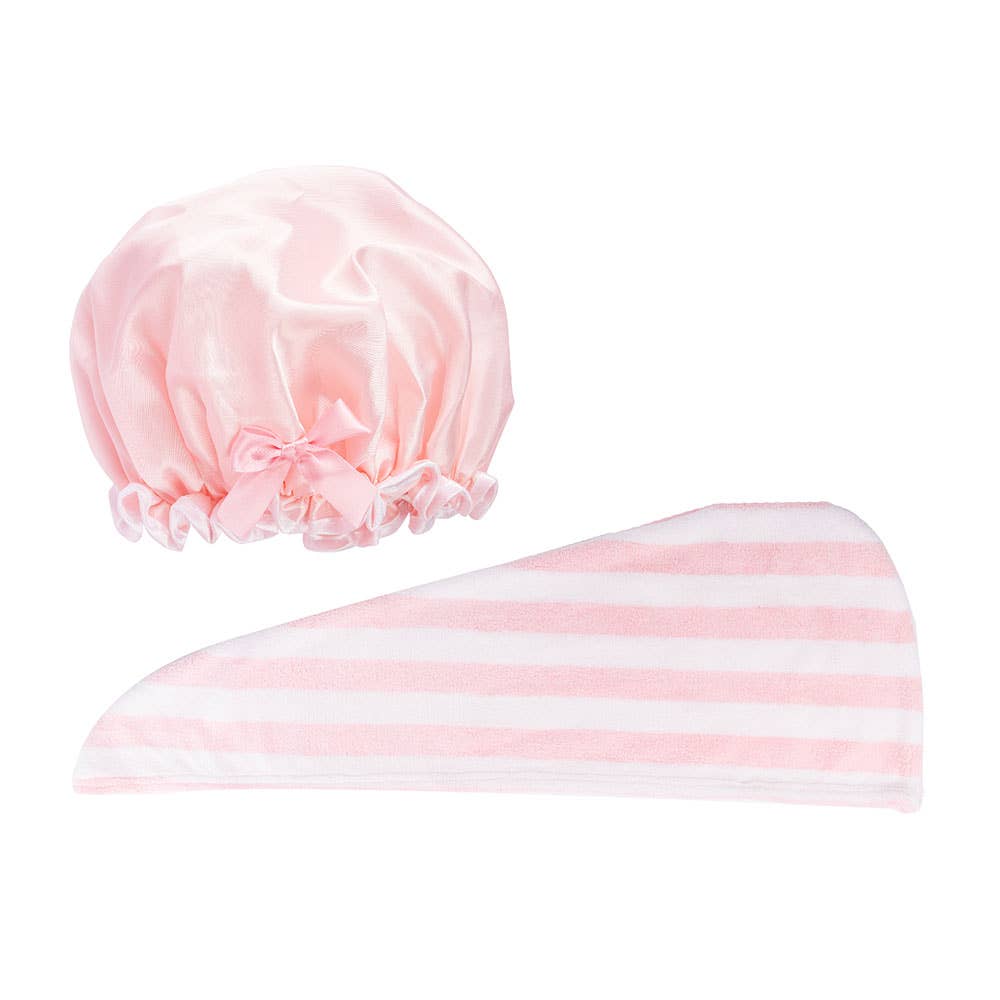 Soinvogue – wholesale Hair towel/wrap – Brushworks Luxury Hair Towel & Shower Cap1