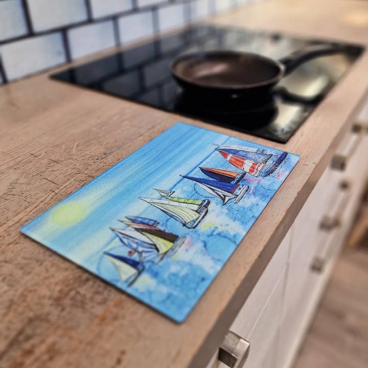 By Jo Crafts – wholesale Placemat – 83-WTS Nautical Regatta Boats Worktop Saver 7