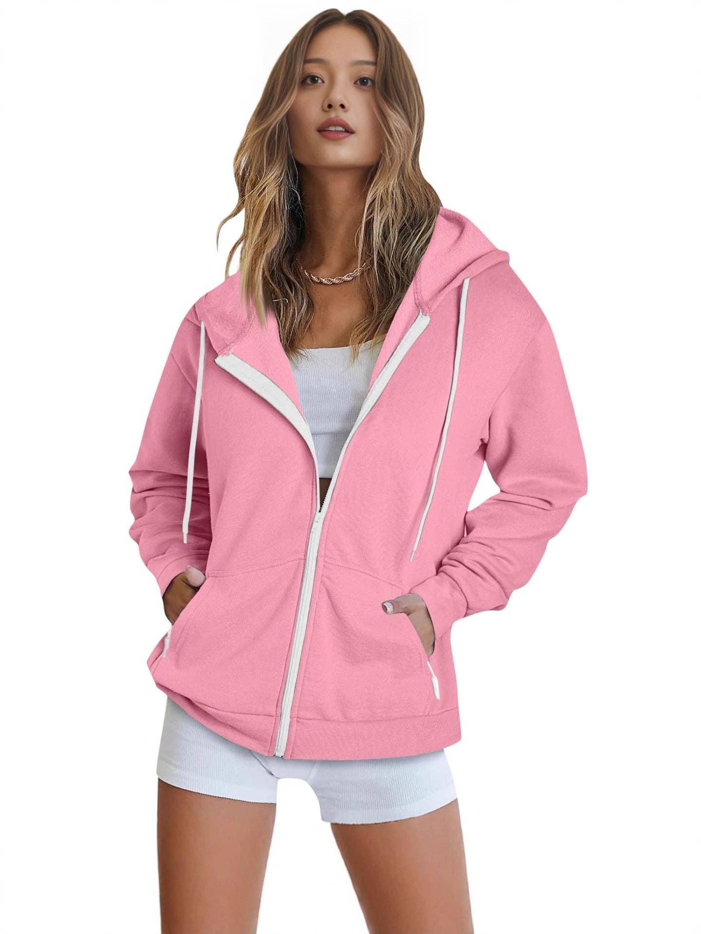 SALINA TRADING INC - Wholesale Hoodie - Women's - Unisex Hooded Zipper Jacket Casual Sports Hoodie19