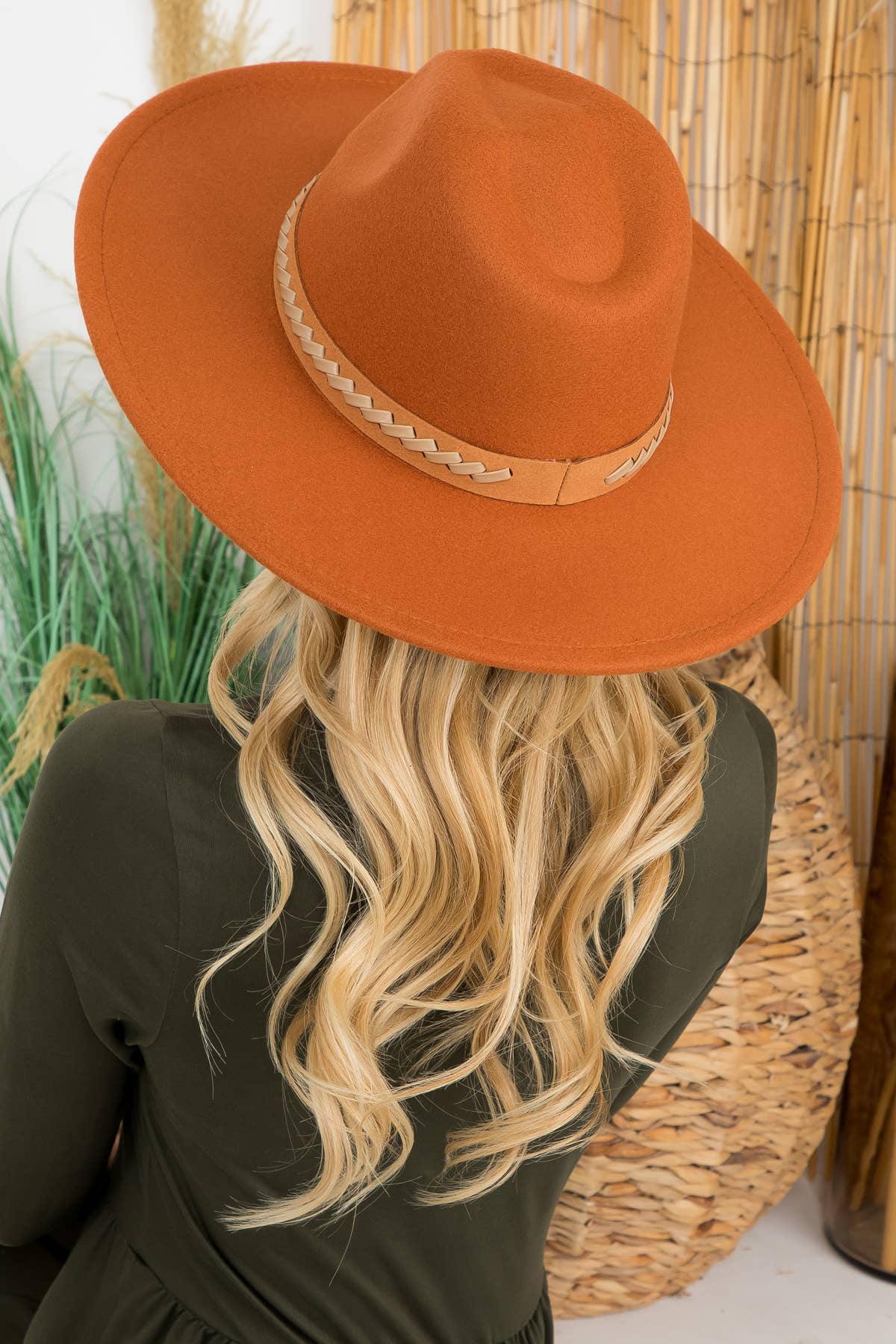 MYS Wholesale Inc - Wholesale Fedora - Women's - Felt Fashion Brim Hat With Leather Braided14