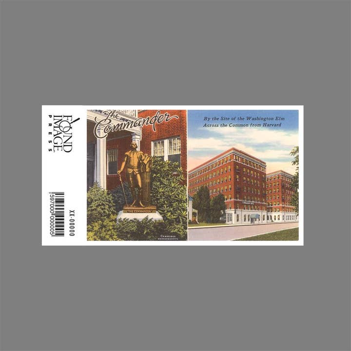 Found Image Press - Wholesale Sticker - Sticker MA-714 Statue of the Commander, Cambridge, Mass.1