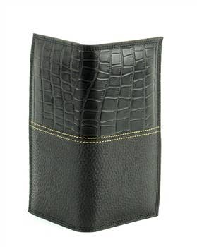 Leather Impressions Inc - Wholesale Wallet - Women's - Gator Print Pebbled Grain Water Buffalo Rodeo Wallet 17267