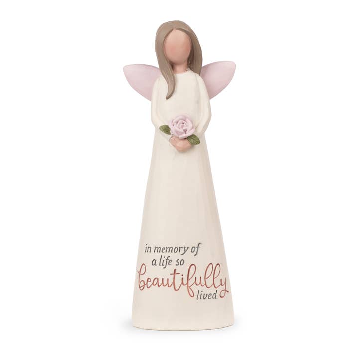 Blossom Bucket & Crossroads Home - Wholesale Decorative Figurine - Angels Among Us - Beautifully Lived Angel