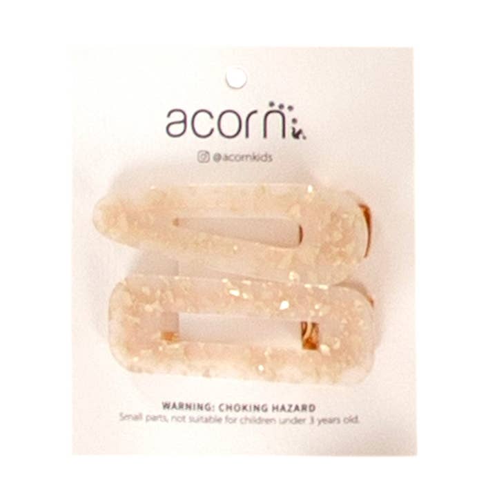 Shell Hair Clip Gold and Cream for wholesale by Acorn Kids