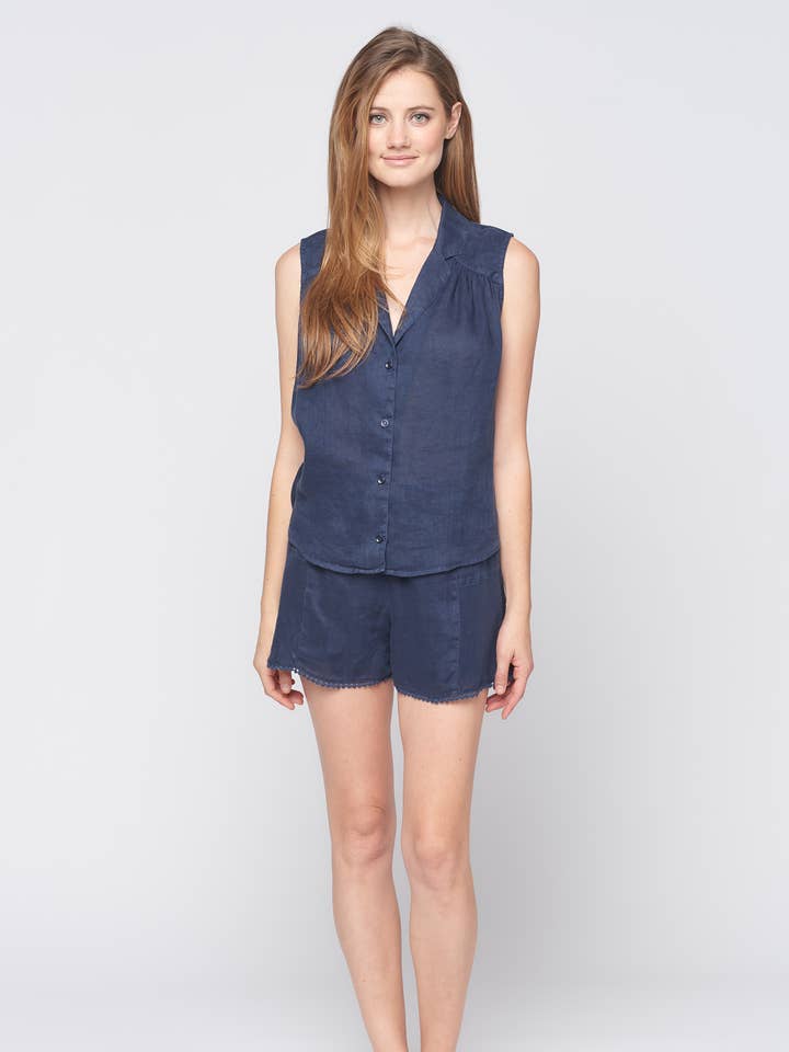 FLARE SHORTS WITH CROCHET TRIM for wholesale by Maven West