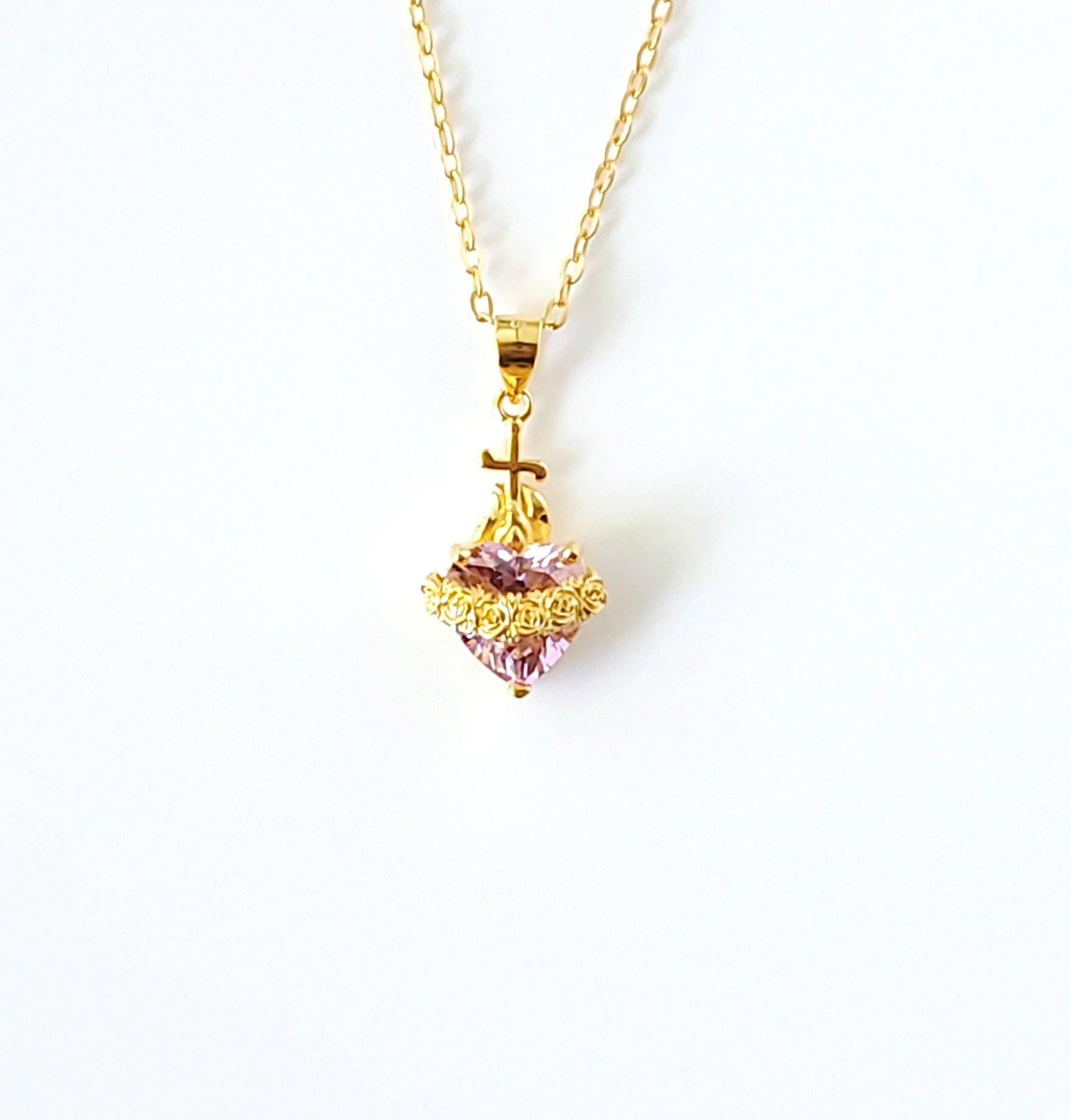 Saints of Heart - Wholesale Pendant/Charm Necklace - Immaculate Heart of Mary necklace gold