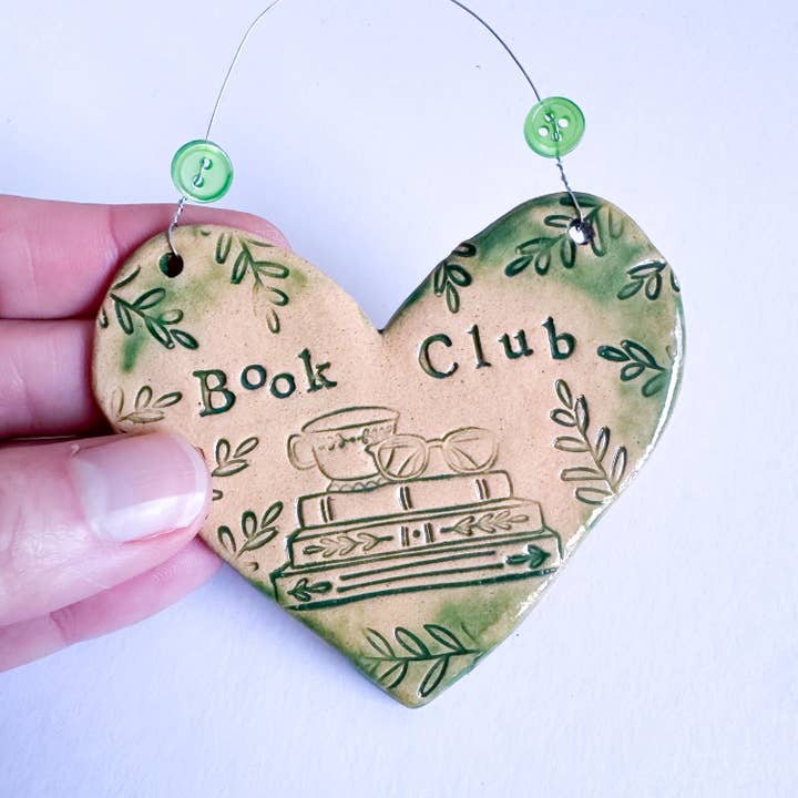 Placa de Corazón de Cerámica del Club de Lectura Hecha en Gales para venta al por mayor de Love & Lovelier