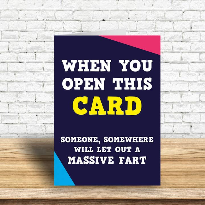 Dean Morris Cards - Wholesale Verjaardagskaartje - Open deze kaart Massive Fart Wenskaart1