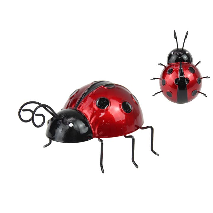 Cubby House - Vente Figurine décorative - Coccinelle en métal de 12 cm