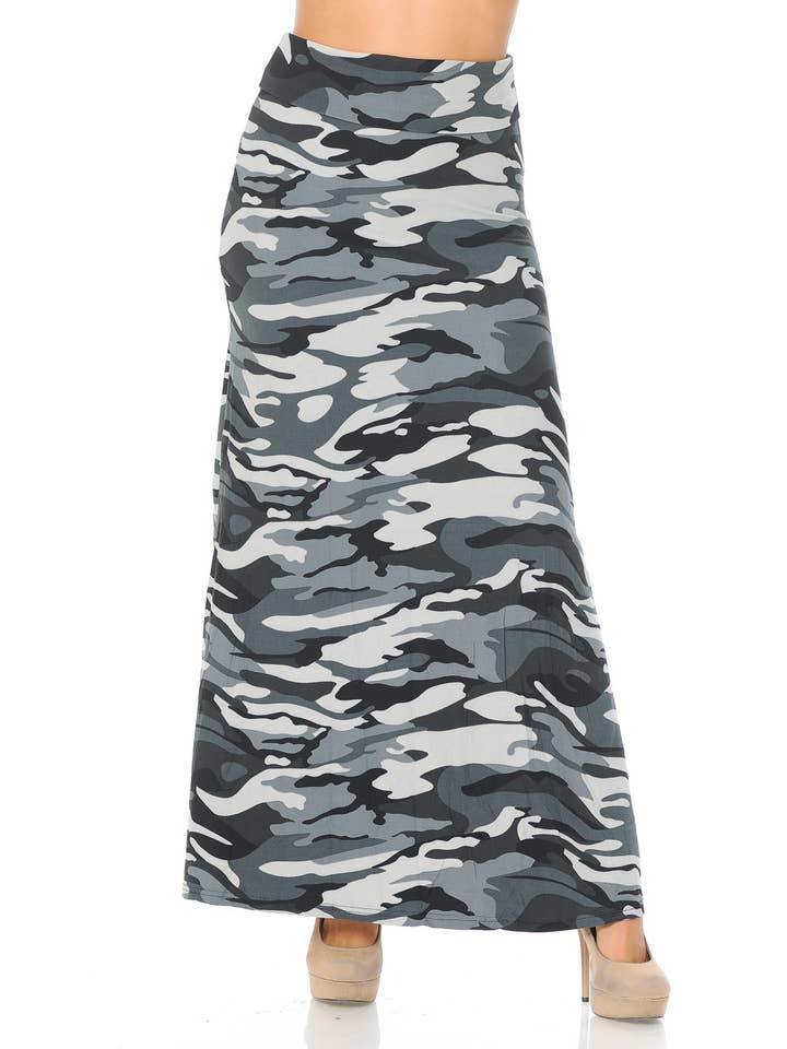 USA Fashion - Venta al por mayor Falda - Mujer - Falda larga de camuflaje suave como la mantequilla, 5 colores