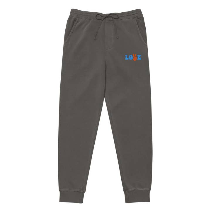 Unisex Embroidered Love Sweatpant for wholesale by Be Hippy, LLC