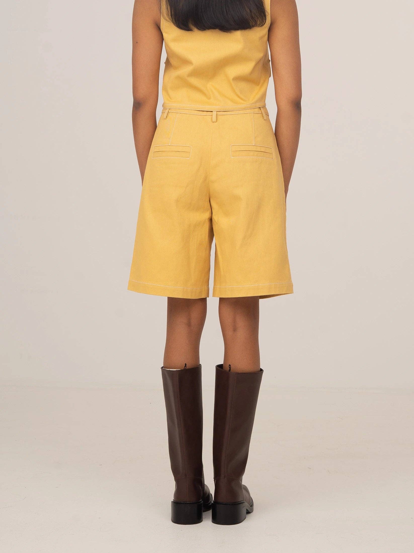 CARMEN SAYS - Wholesale Shorts - Women's - Bermuda Shorts in Pale Yellow Denim2