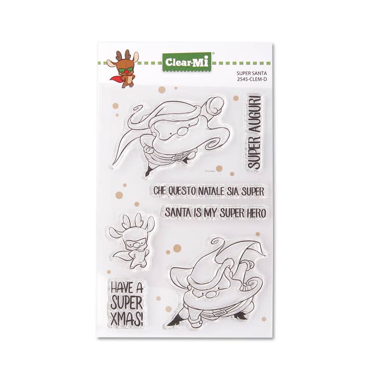 Super Santa transparent polymer stamps for wholesale by Impronte D'Autore