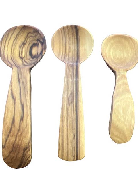 Zaida Spice Plain Olive Spoon for wholesale by Harkiss Designs
