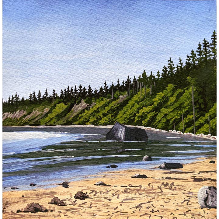 Florencia Beach North | Landscape Art Print for wholesale by Hannah Raju Art