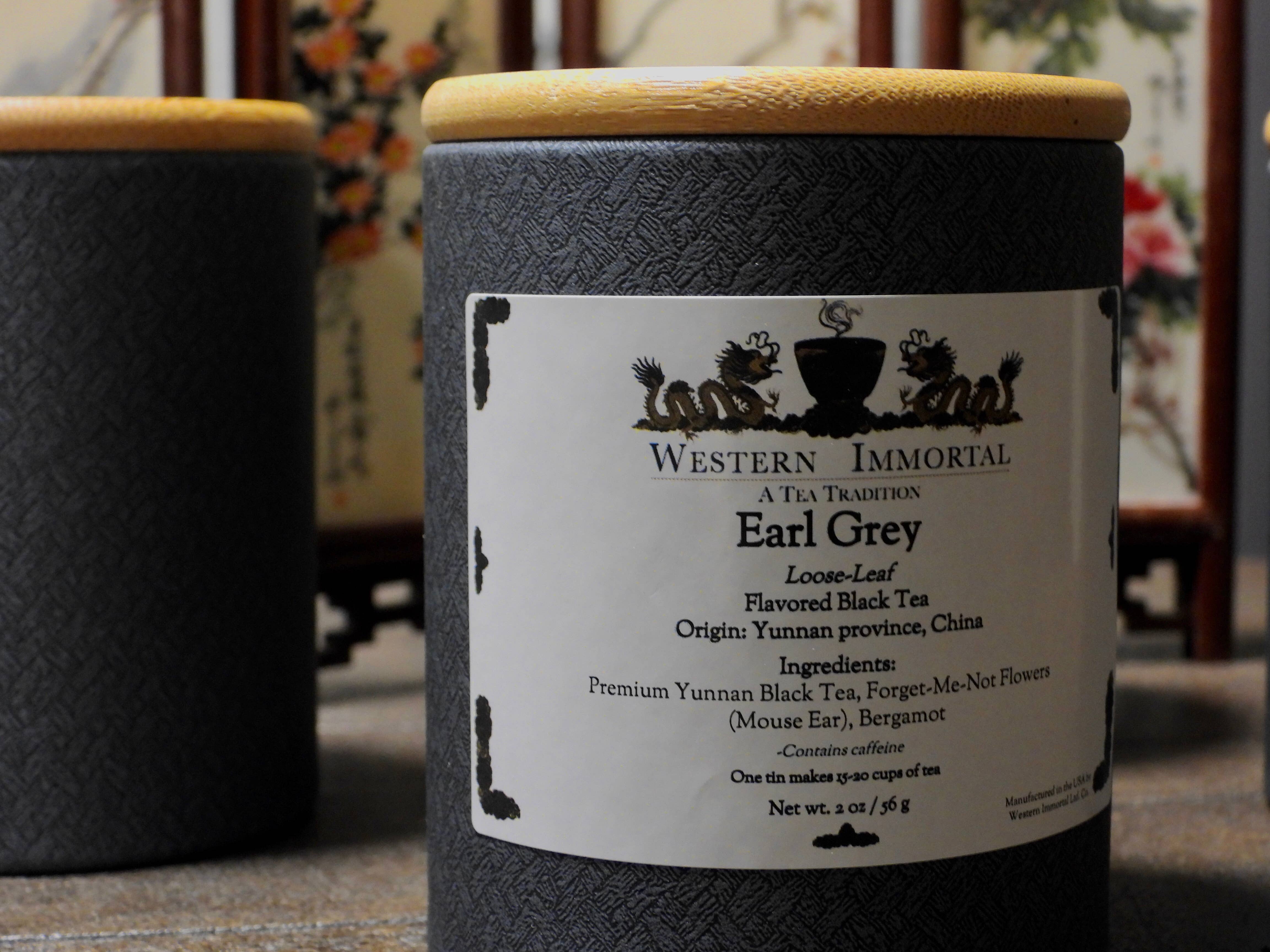 Western Immortal – wholesale Loose tea – Earl Grey 2 oz Gift Tin1