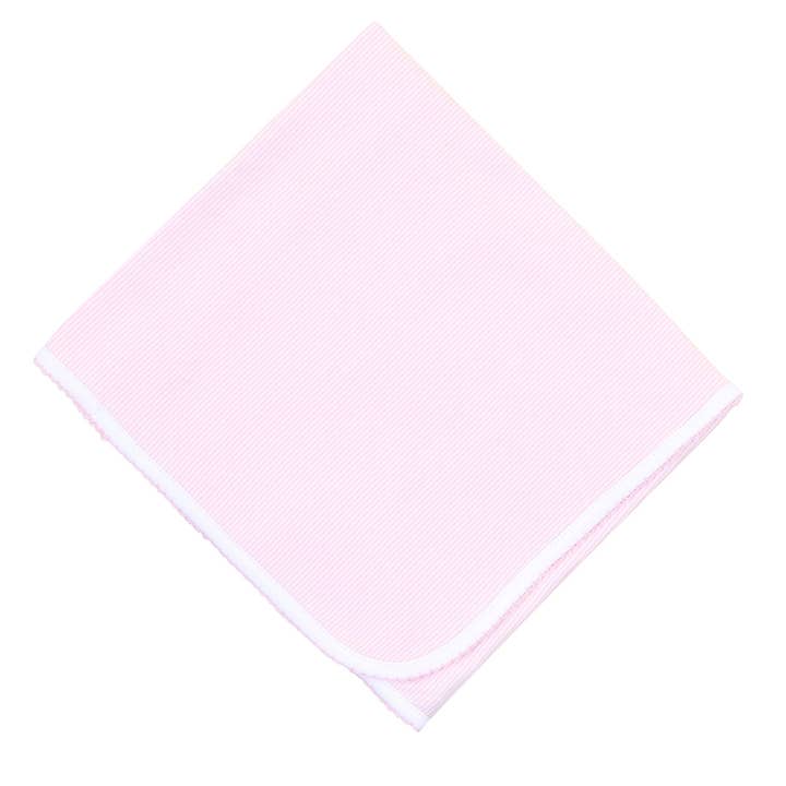 Baby Stripes Receiving Blanket - Pink for wholesale by Magnolia Baby