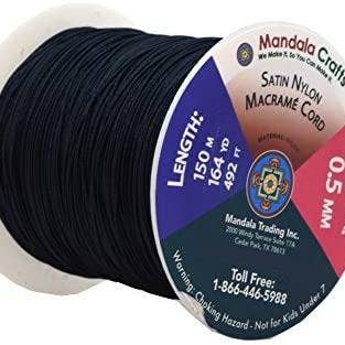 Mandala Crafts – wholesale Craft supplies – Mandala Crafts Nylon Satin Cord, Rattail Trim Thread for Chinese Knotting, Kumihimo, Beading, Macramé, Jewelry Making, Sewing44