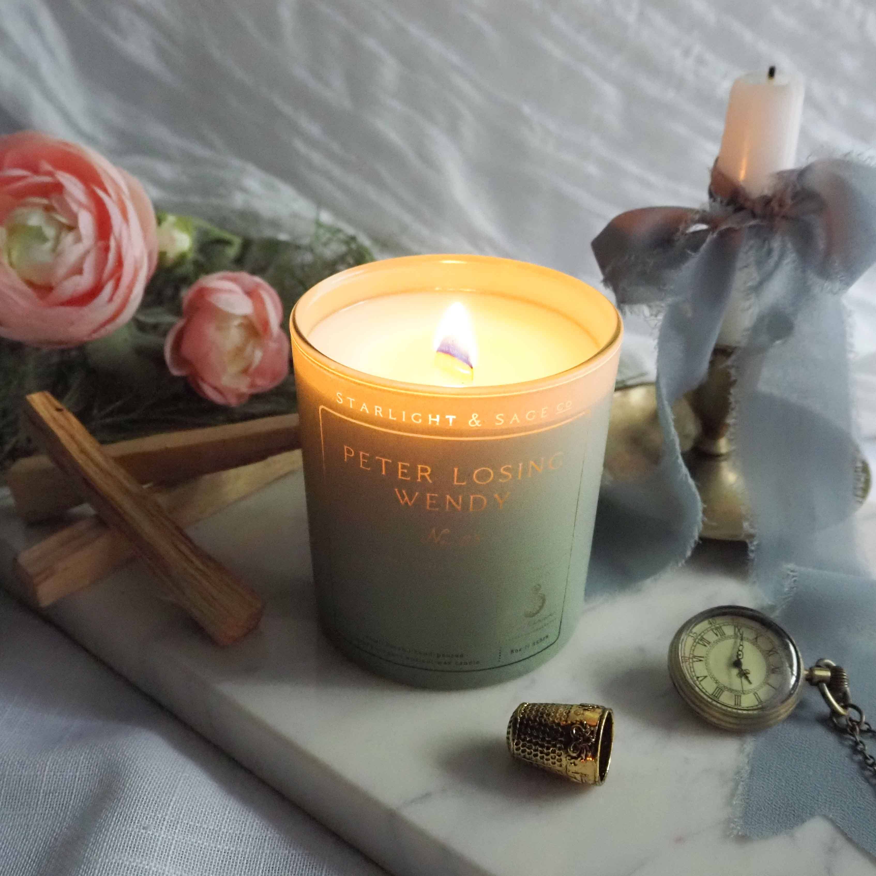 Starlight & Sage Co. - Wholesale Jar/Filled Candle - Peter Losing Wendy | Candle No. 052