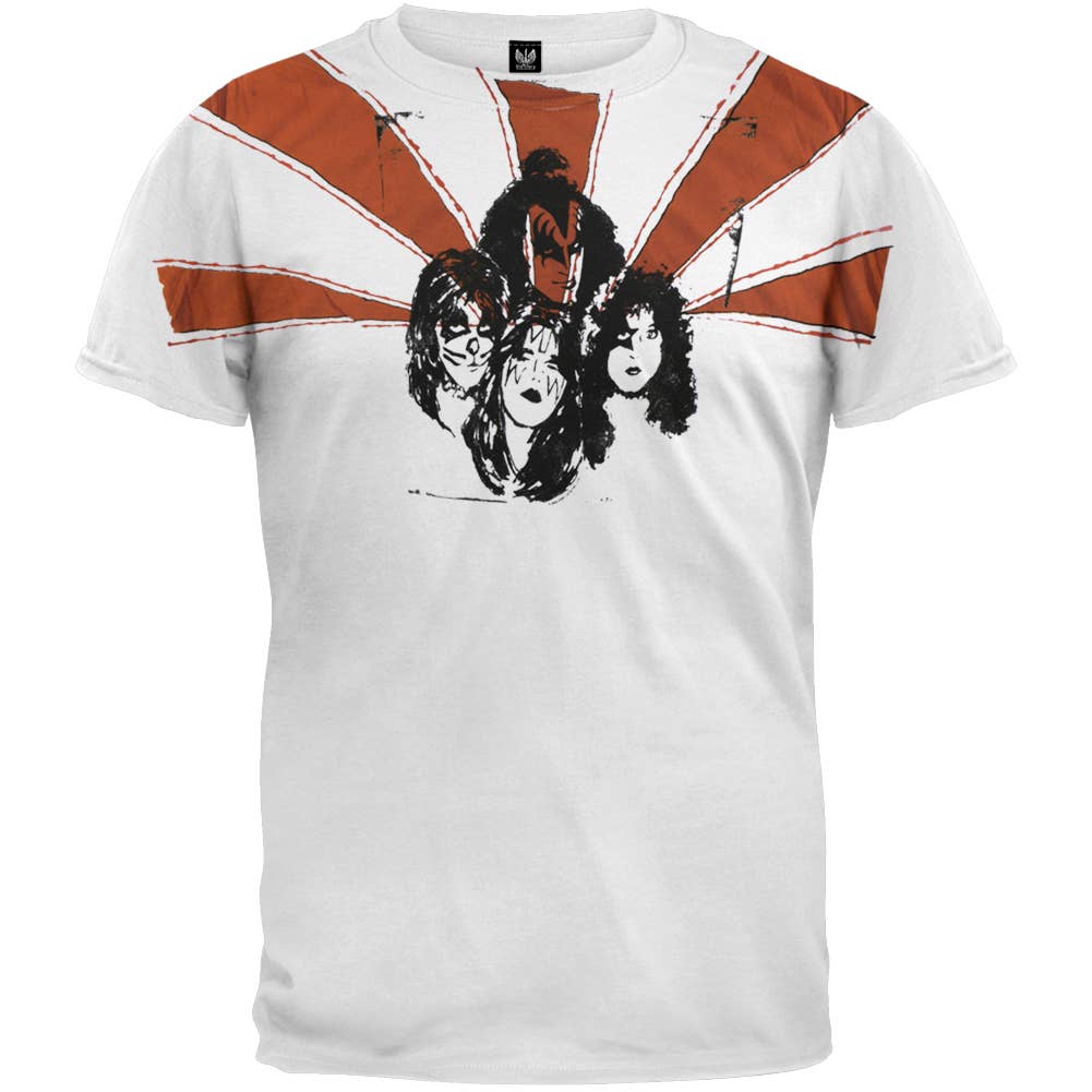 Official Store - Wholesale Screen Printed T-Shirt - Men's - Kiss - Faces Men's Premium Soft T Shirt0
