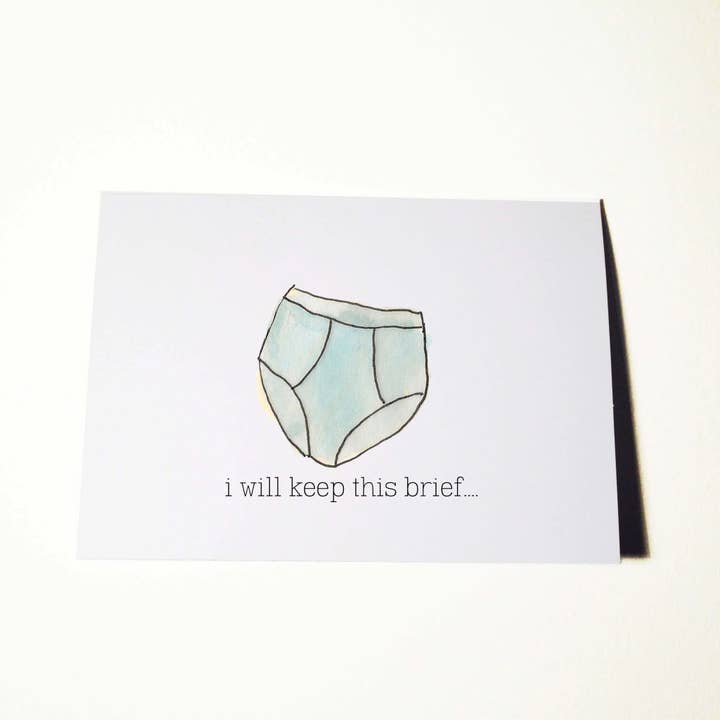 Keep this Brief and I Miss You Card for wholesale by ratbone skinny + the oddball club