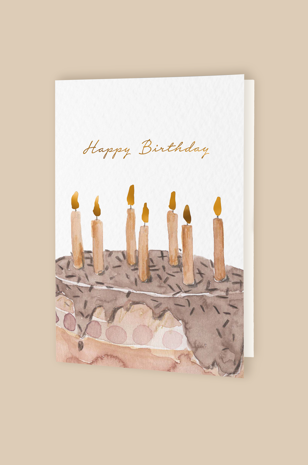 Leevje - Wholesale Birthday Card - Folded card birthday cake "Happy Birthday" with envelope0