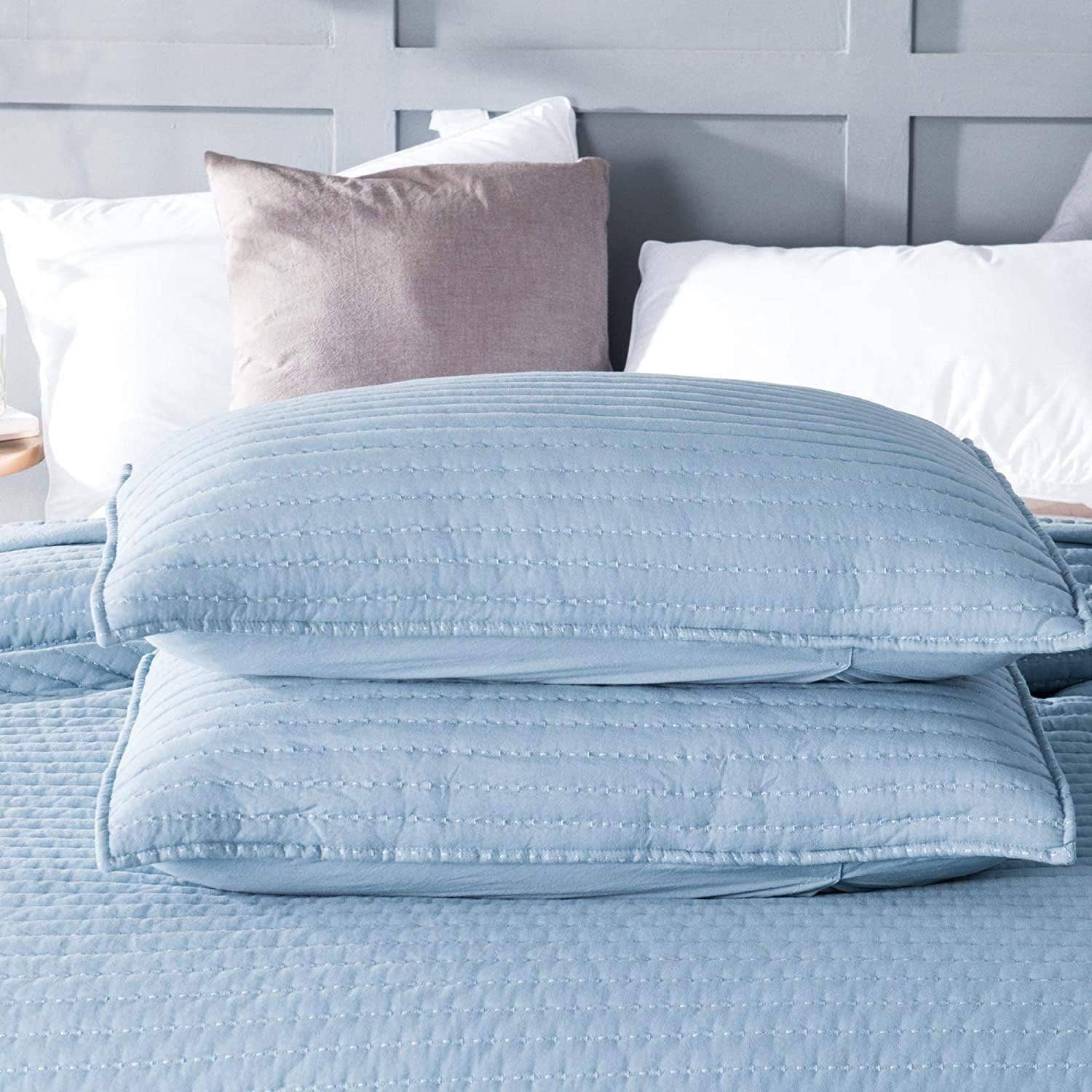 Kasentex - Vendita all'ingrosso Federe/copricuscino - Set di 2 fodere per cuscini, morbide e leggere, decorazione per biancheria da letto5