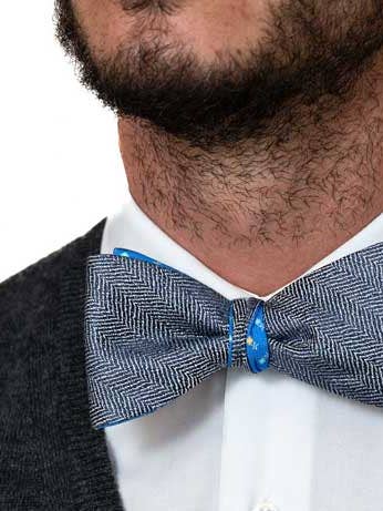 Celeste Knot Bow Tie in Pure Silk with floral pattern for wholesale by Illogico